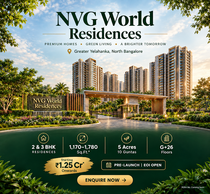 NVG World Residences - Premium 2 & 3 BHK in Greater Yelahanka, North Bangalore